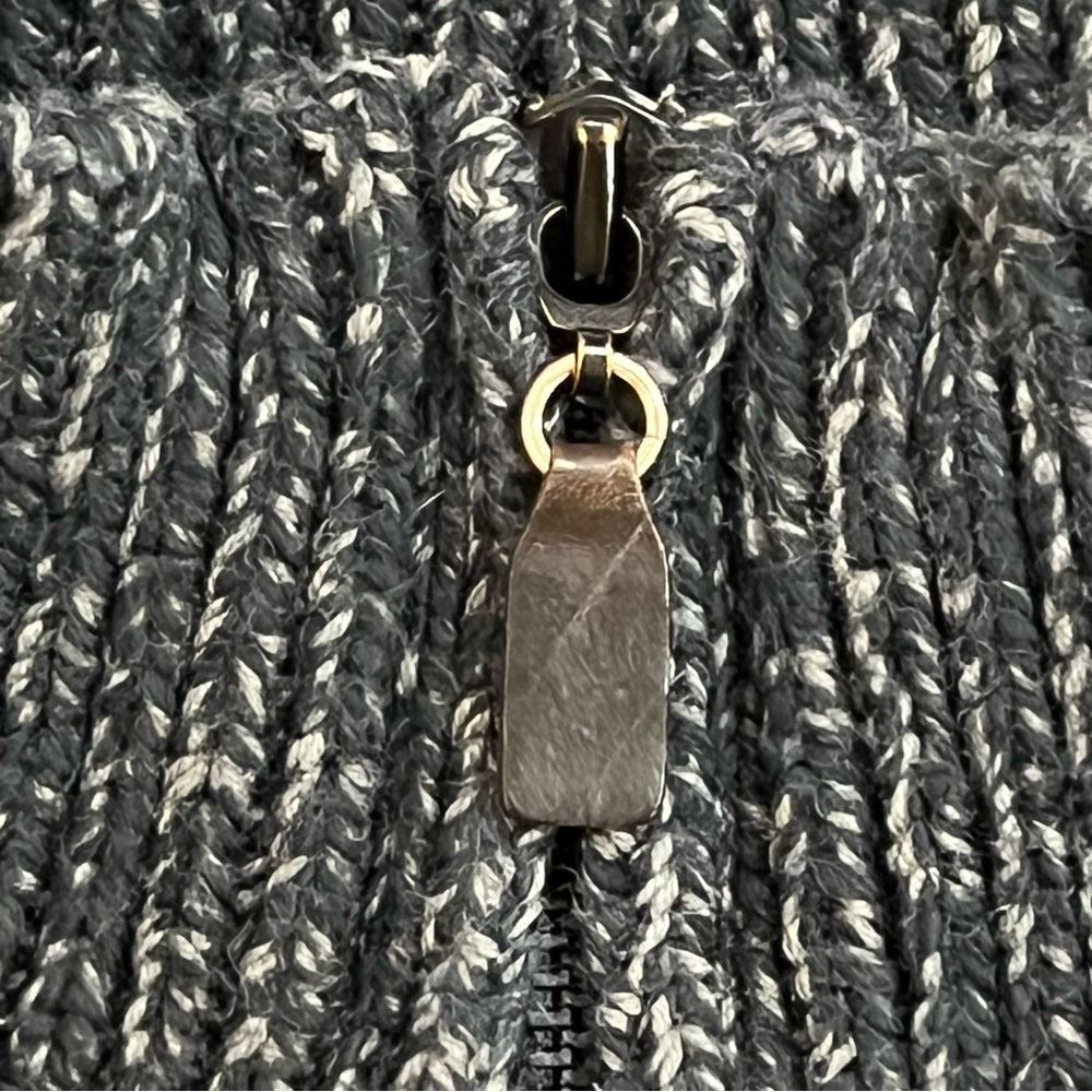 Eddie Bauer Charcoal Grey Birch Valley Fleece Mock 1/4 Zip Pullover Size Medium - Picture 9 of 11